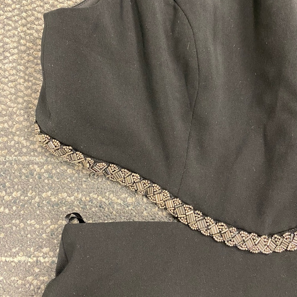 NWT NBD Black Embellished Cut Out Mini Dress Size M - Picture 6 of 12